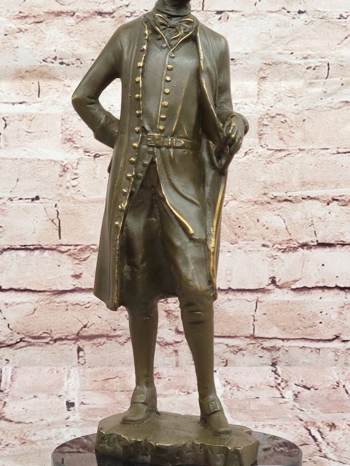 Escultura em Bronze de Cavalheiro Colonial – Estatueta Histórica Americana por atacado de Bronzhaus