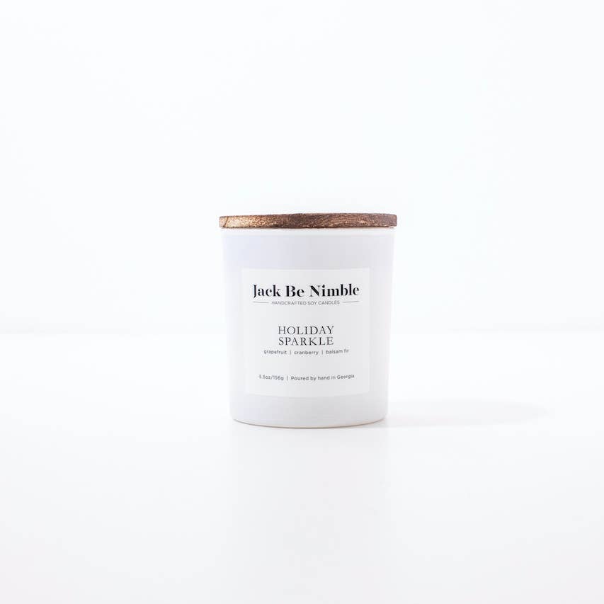 Jack Be Nimble Candles - Vente Bougies de voyage - 5.5 oz Holiday Sparkle • Bougie de soya parfumée de Noël1