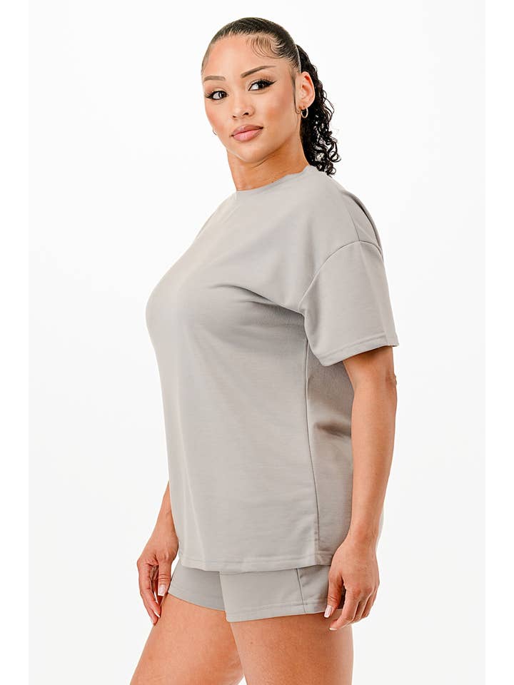 Glance - Wholesale Top & Short Set (NOT Loungewear) - Women's - OVERSIZED T SHIRT AND SHORT SET4