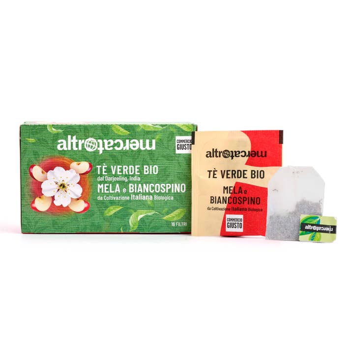 Altromercato – wholesale Tepåsar – Darjeeling Grönt Te Äpple & Hagtorn-16 filter-Org-28,8 g