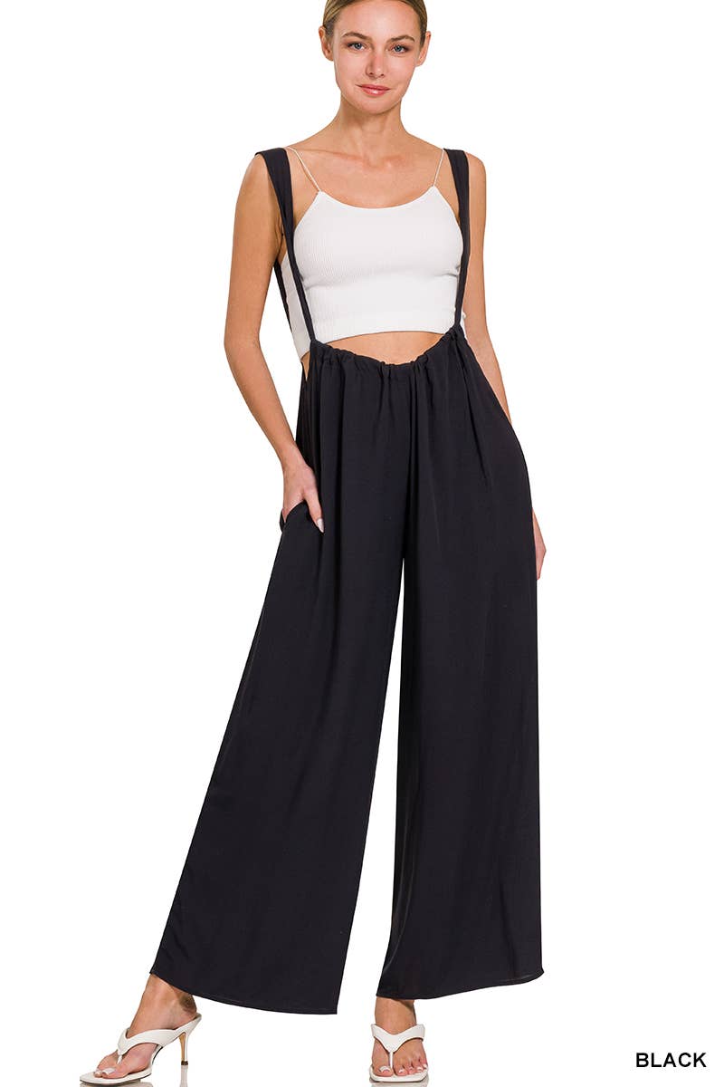 42POPS - Wholesale Jumpsuit - Women's - `.Tie Back Suspender Jumpsuit w/ Pockets14