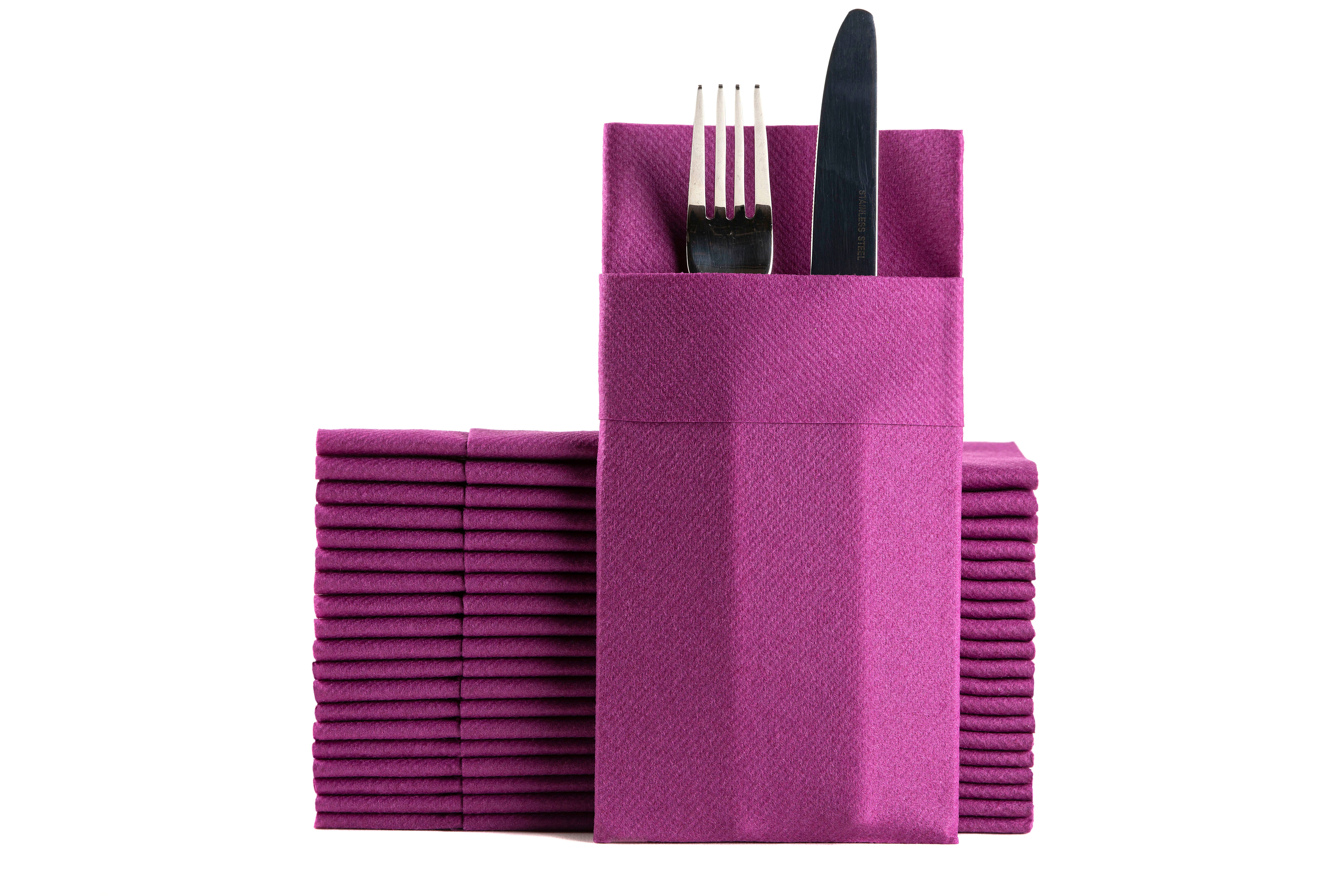 Moyes Home – wholesale Disposable napkin – Premium Linen-Feel Dinner Napkins Disposable with Pocket6