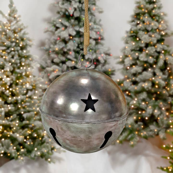 Zaer Ltd. International - Wholesale Christmas Decoration - Oversize Sleigh Bells with Star Cutouts - 5 Assorted4