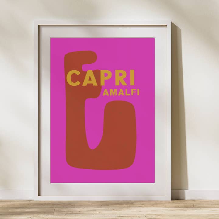 Stampa murale Capri Vacay per la vendita all'ingrosso da parte di Flamingo Candles