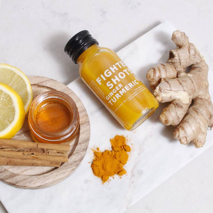 Fighter Shots – wholesale Sports/energy drink – Fighter Shots Ginger + TURMERIC 6 or 12x 60ml