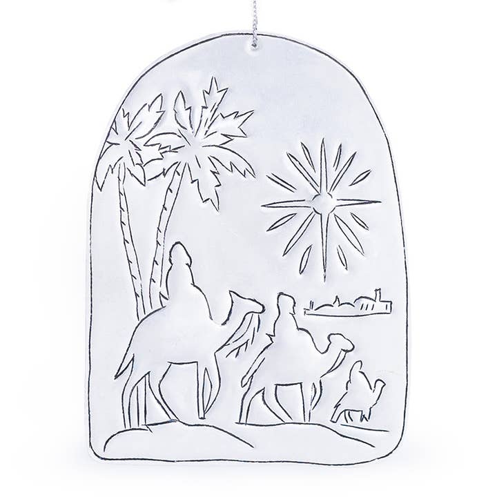 Decorazione in latta con 3 saggi su cammelli per la vendita all'ingrosso da parte di Thai Village