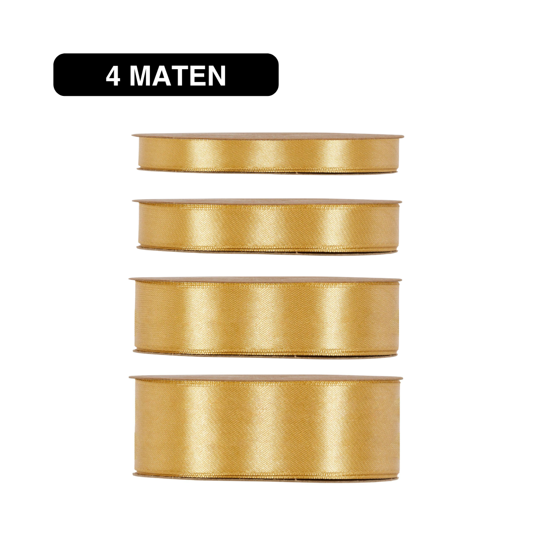 Mini Art Products - Wholesale Ribbon - Gift Wrapping - Double Satin Classic – Gold – 50m – Ribbon1