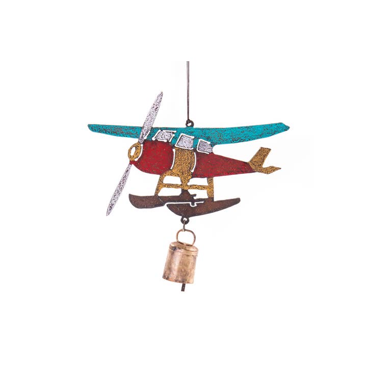Whimsies – wholesale Vindspel – FLOAT PLANE Wind Chime Alaska återvinna nana bell souvenir USA1