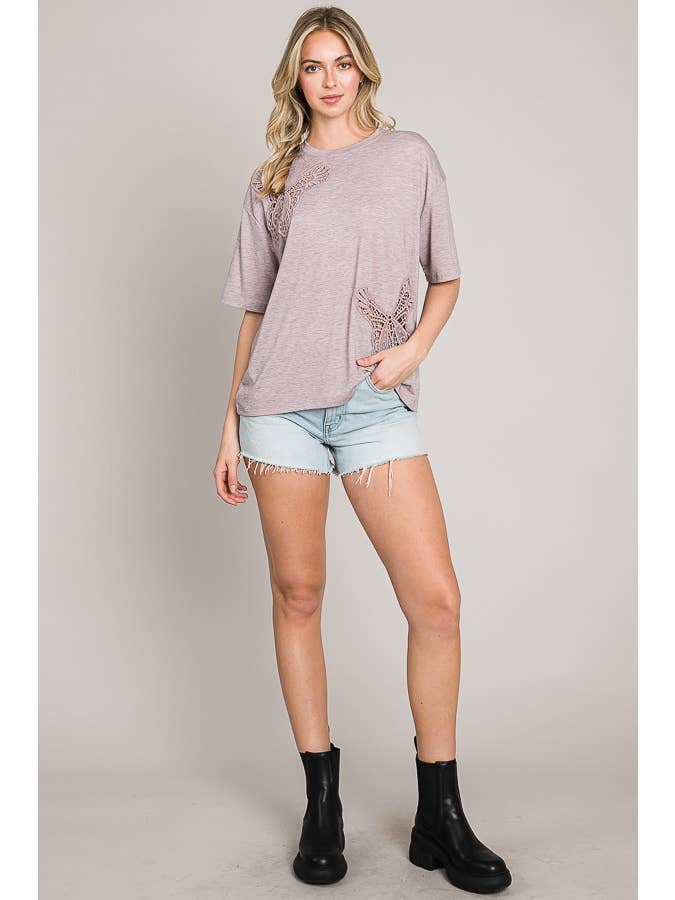 Cerule - Wholesale Knit Top - Women's - Butterfly Embroidered Cut Out Oversize Knit Top12