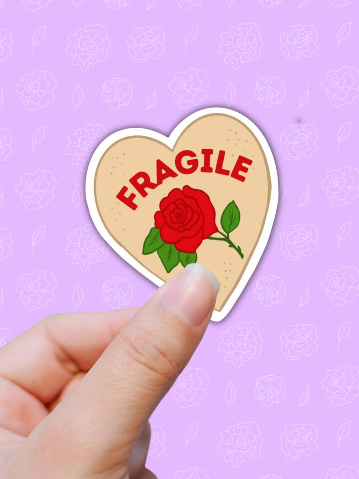Fragile mazapan latina sticker, valentines day sticker for wholesale by Lalatina Shop