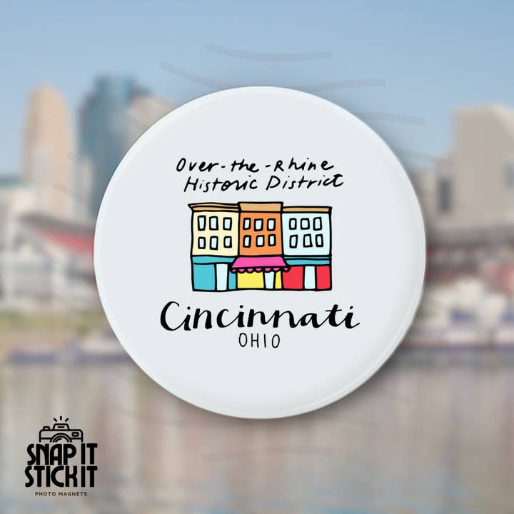Snap It Stick It - Wholesale Magnet - OTR - Cincinnati Collection - Round Magnet0