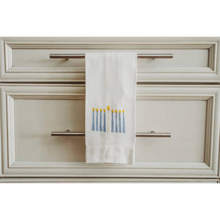 Pano de Cozinha de Linho de Hanukkah, 33x66 cm por atacado de Maison d' Haiti