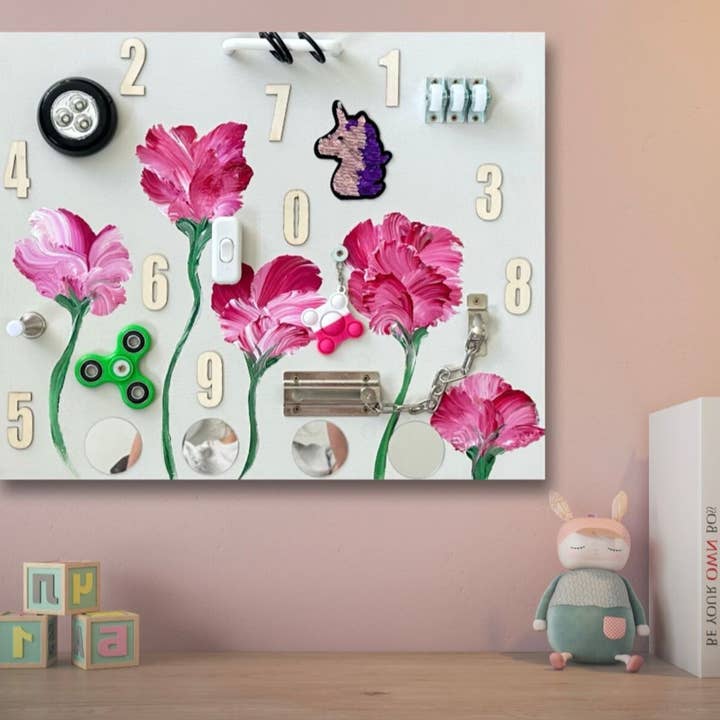 Flowers Busy Board for wholesale by Leka Busy Boards