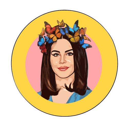 Cirkelklistermärken 'BUTTERFLY LANA' för wholesale av ART WOW