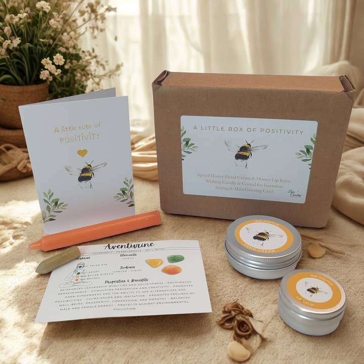 Soulful Moments Gift Box – "BEE POSITIVE" Crystal Self Care for wholesale by Love Country