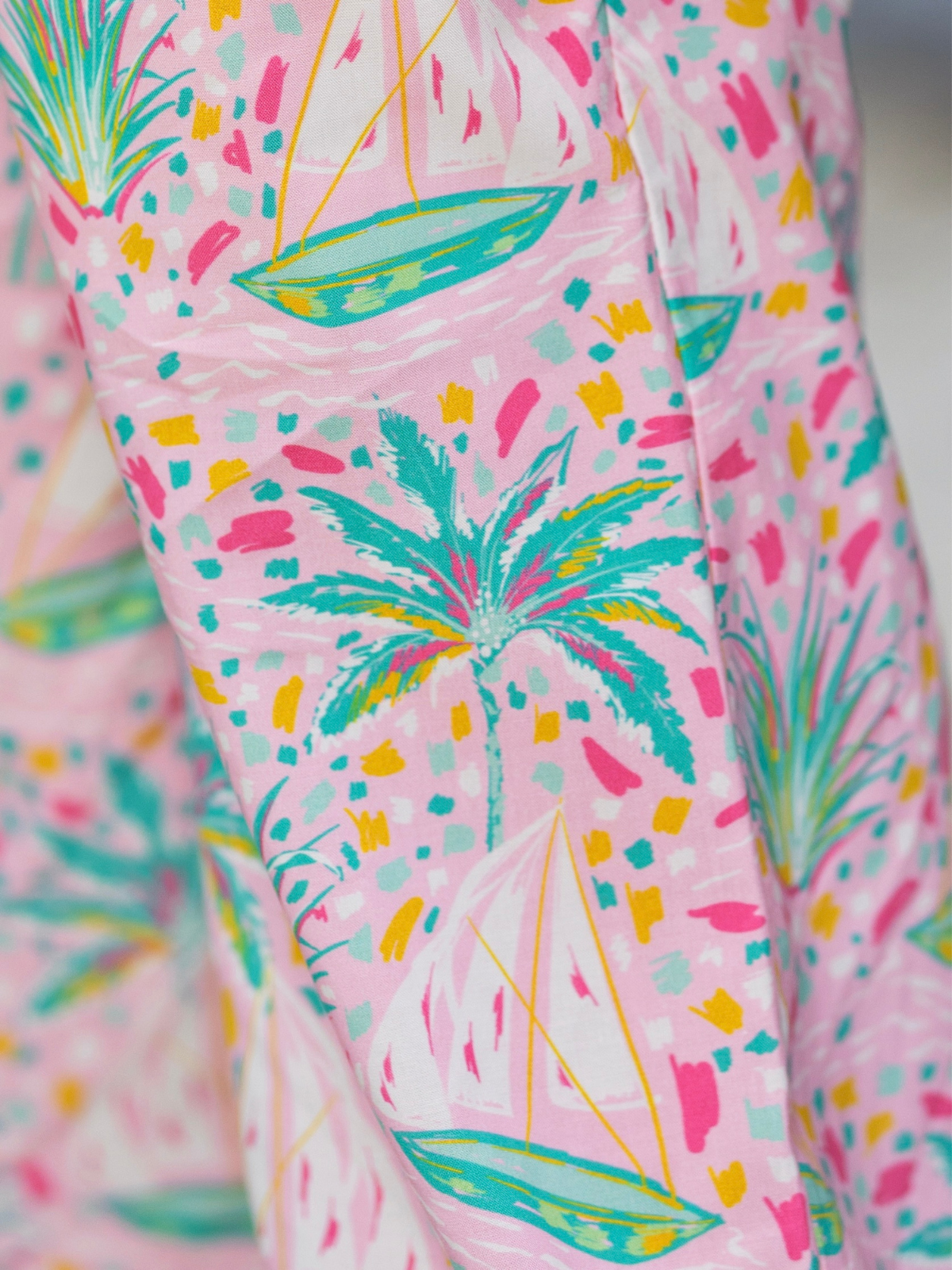 Multicolor Tropical Paradise One-Shoulder Top and Palazzo Pants Set for wholesale on Faire1