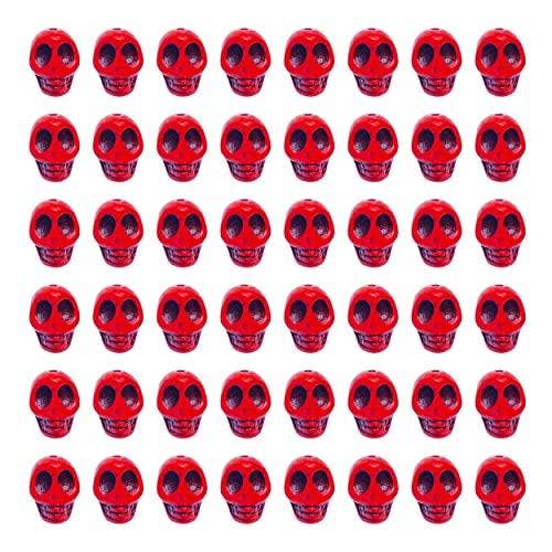 Mandala Crafts - Vendita all'ingrosso Perline - Mandala Crafts - Perline a forma di teschio intagliate in howlite per la creazione di gioielli, teschi piccoli per artigianato, perline a forma di teschio sfuse, per bracciali, distanziatori4