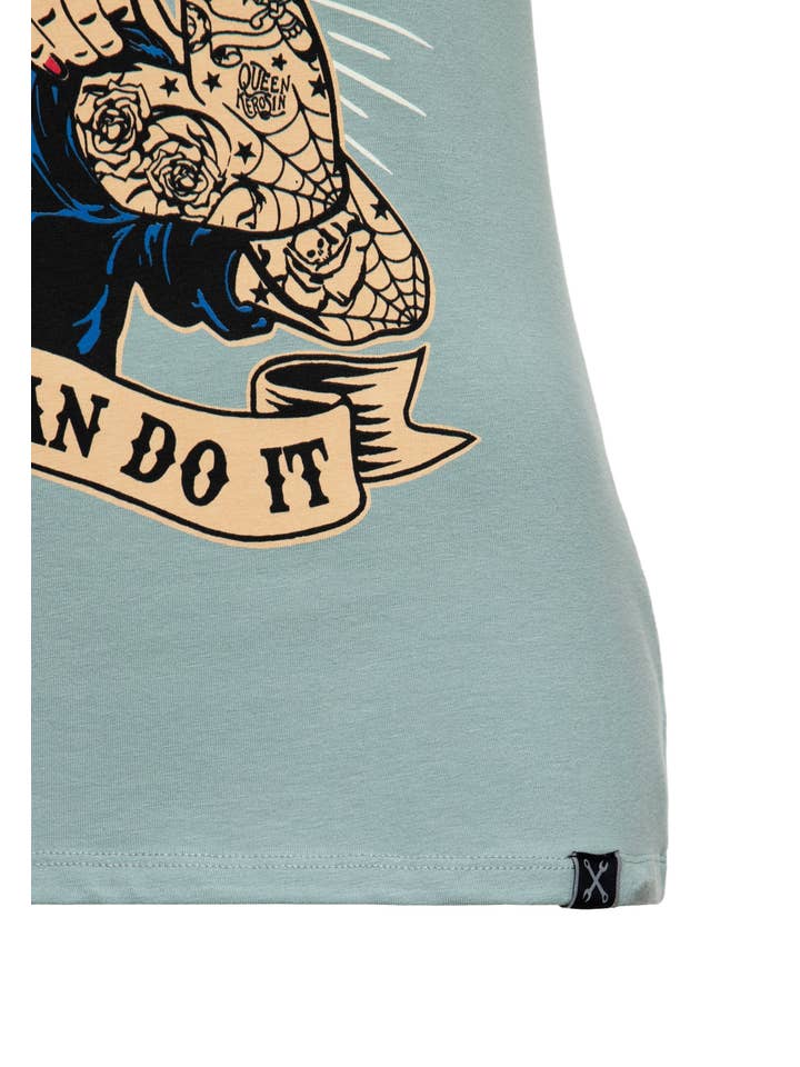 KING KEROSIN - Wholesale Screen Printed T-Shirt - Women's - Short-sleeve shirt "We can do it - Inked"15