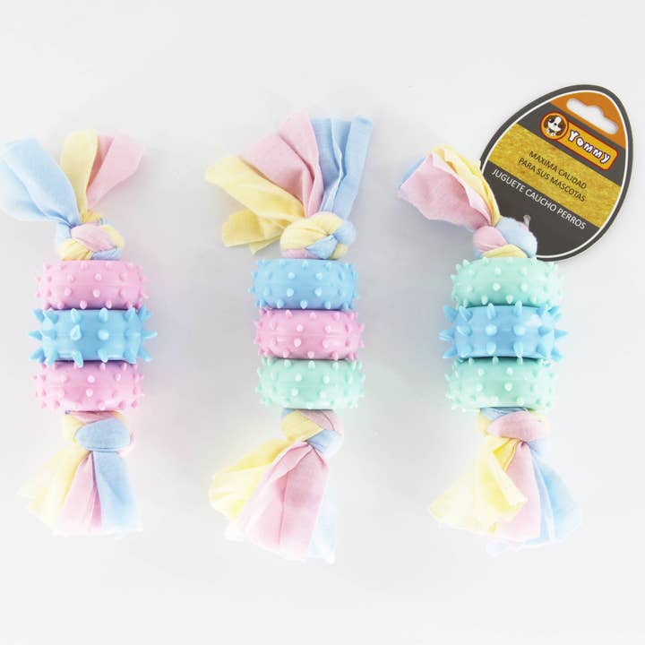 Colorines Solid Rubber Candy Shaped Pet Toy for wholesale on Faire0