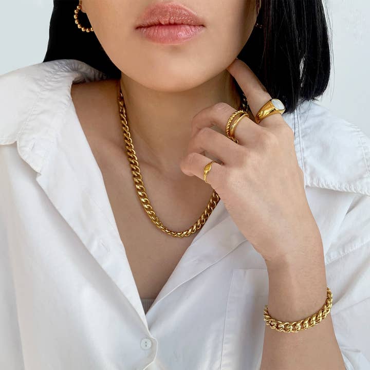 MAI DESIREE - Vendita all'ingrosso Collane a catena e maglie - COLLANA A CATENA BARBAZZALE IN ORO MASON5