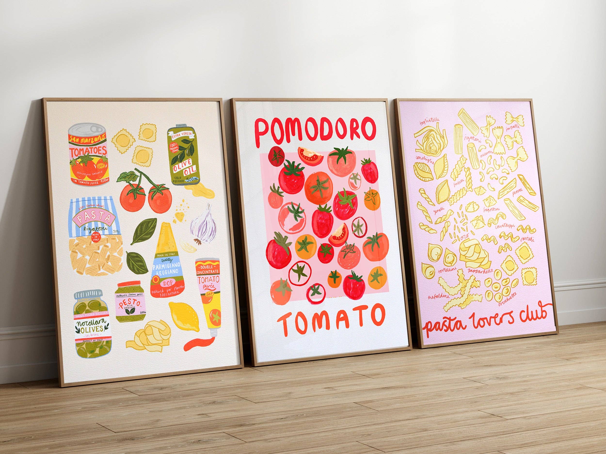 Laura Barnes Wholesale Ltd – wholesale Art print – Italian ingredients Art Print1