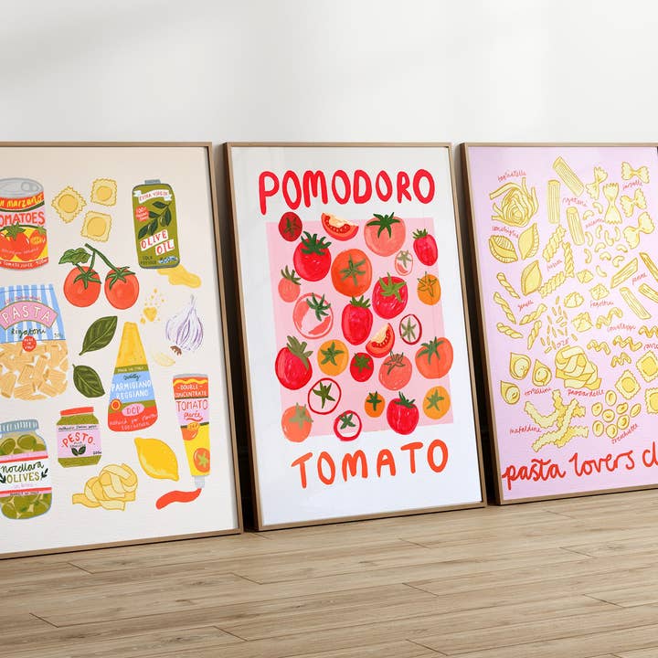 Laura Barnes Wholesale Ltd – wholesale Art print – Italian ingredients Art Print1
