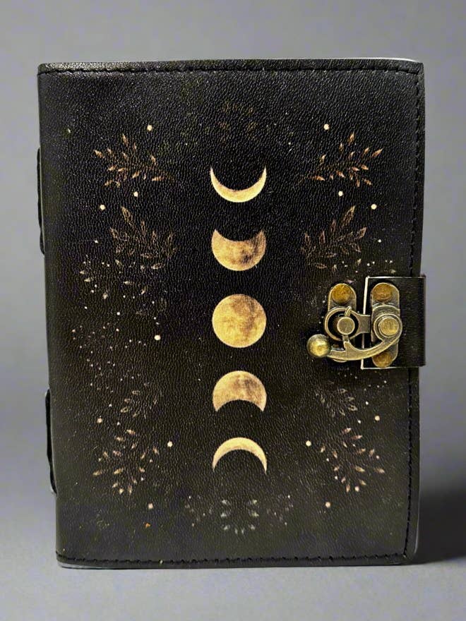 Moon Journal |  Leather Journal | Blank Vintage Notebook for wholesale by SunlitSage