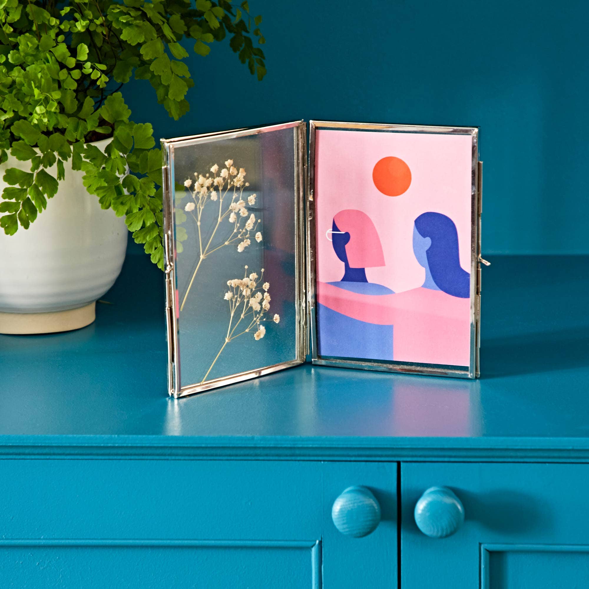 The Paper High Gift Company Limited – Großhandel Bilderrahmen – Doppelter Bilderrahmen aus recyceltem Metall und Glas2