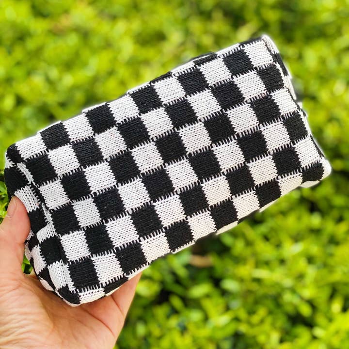 Ellison+Young - Wholesale Makeup/Cosmetic Bag - Check Yourself Cosmetic Bag