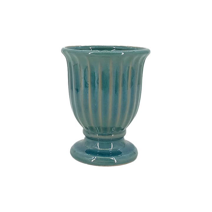 Apolline green blue vase D12.5 H15cm for wholesale by Opjet Paris