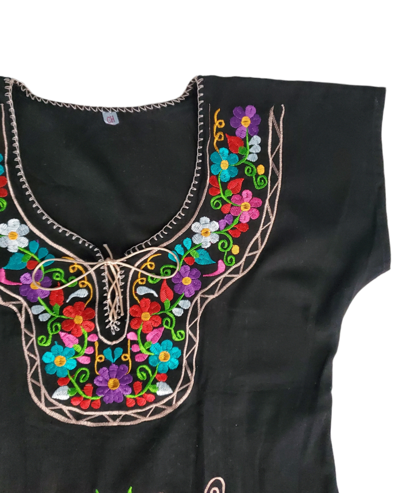 Puerta21 – wholesale Dress – Women's – Oaxacan Dress Mexican Embroidered Dress from Oaxaca Mexico4