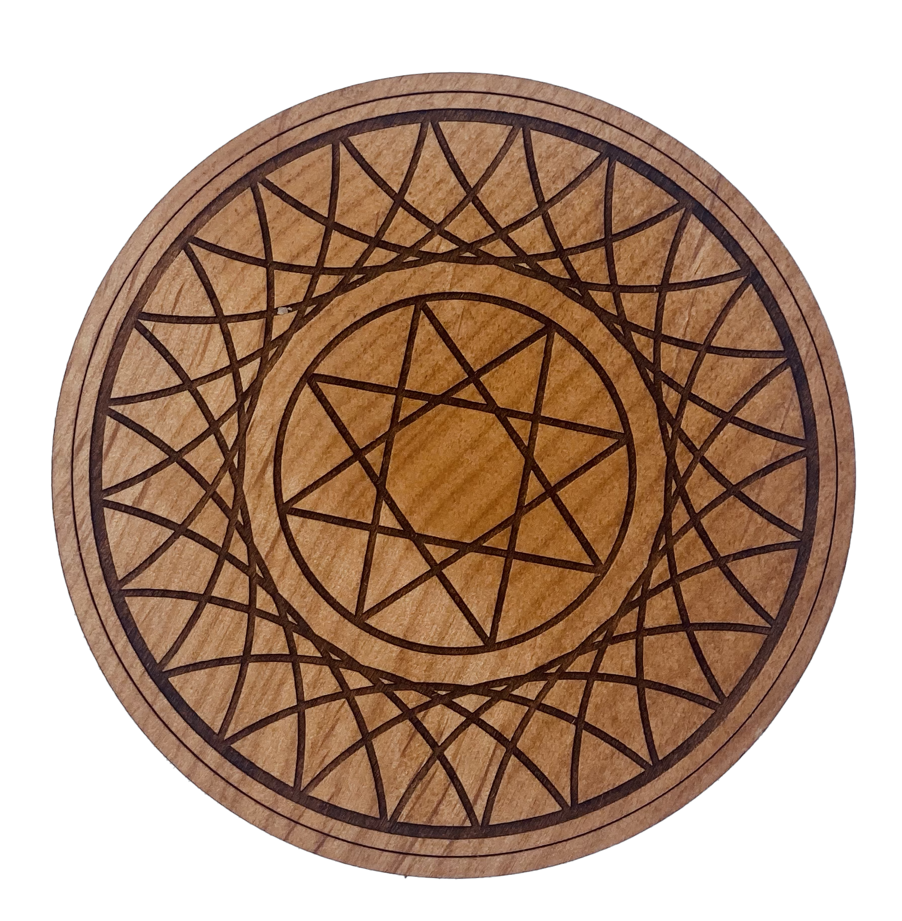 Woodcutts Inc. - Wholesale Coasters - Sacred Geo Wood Coaster0