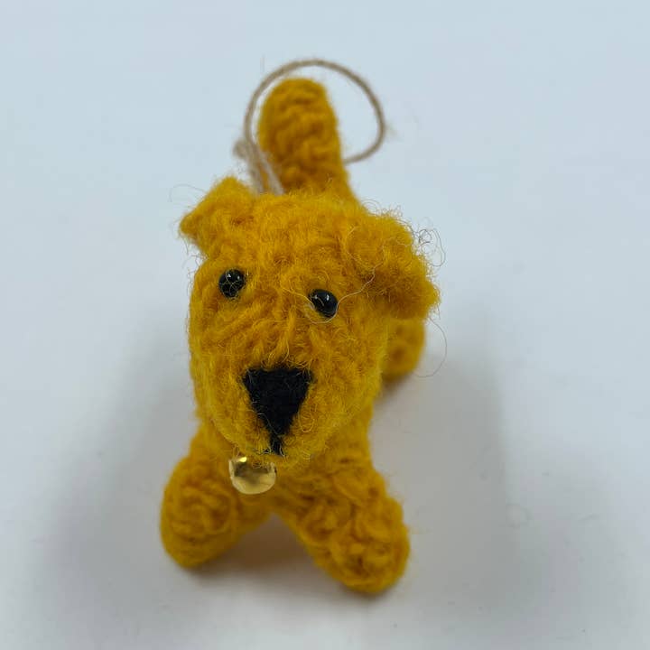 Funky Yak Ltd - Wholesale Keychain – Women's - Handmade Cute Felt Orange Dog Keyring1