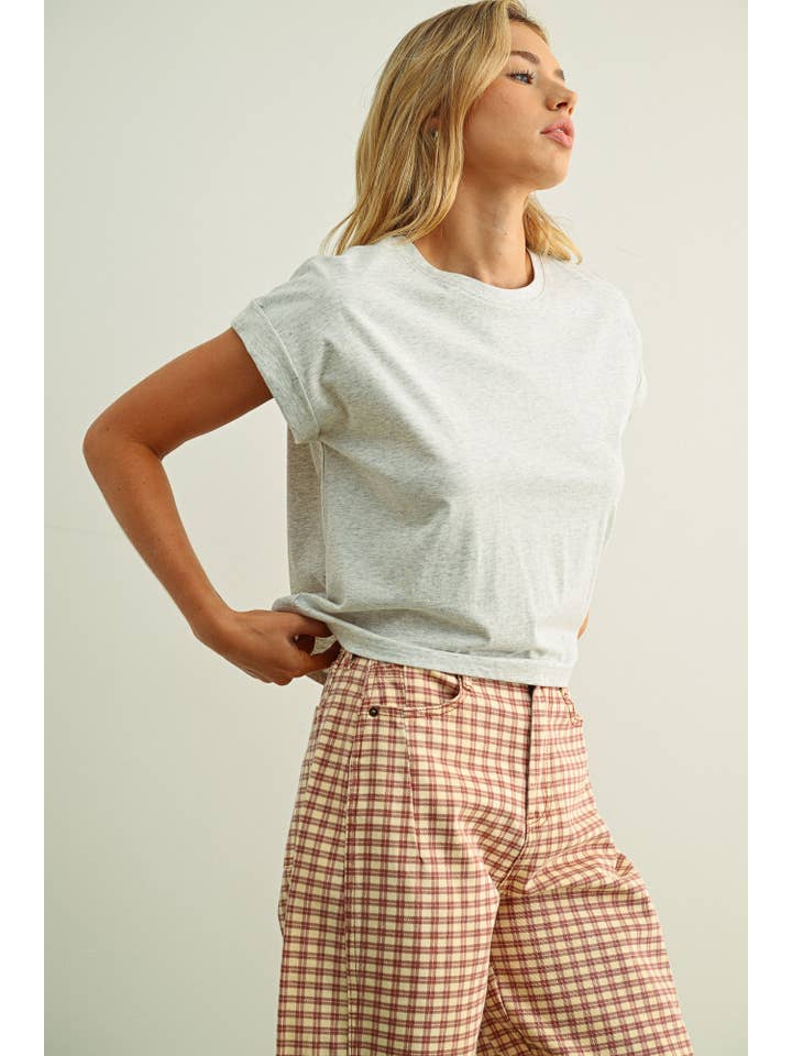 MIOU MUSE - Venta al por mayor Blusa - Mujer - Blusa de manga con puño y cuello redondo11