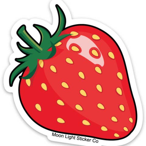 Strawberry Sticker for wholesale by Moon Light Sticker Co