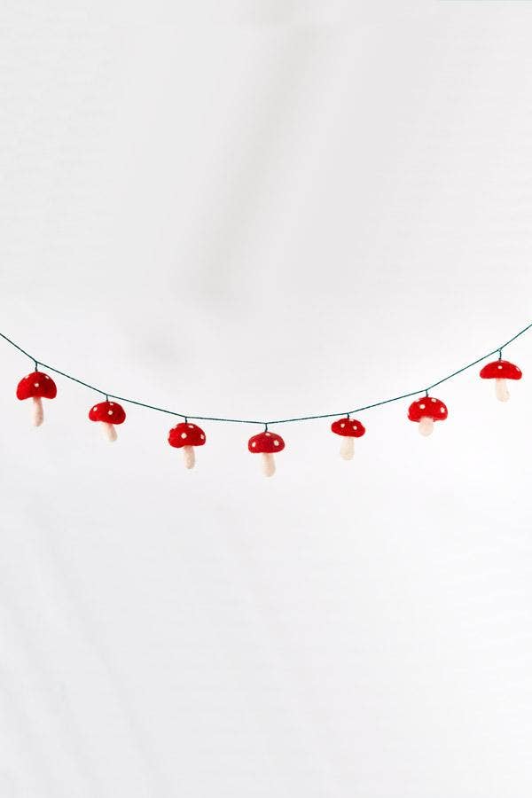 Lakhays Collection Inc. - Wholesale Bunting/Garland - Felt Mushroom Garland2