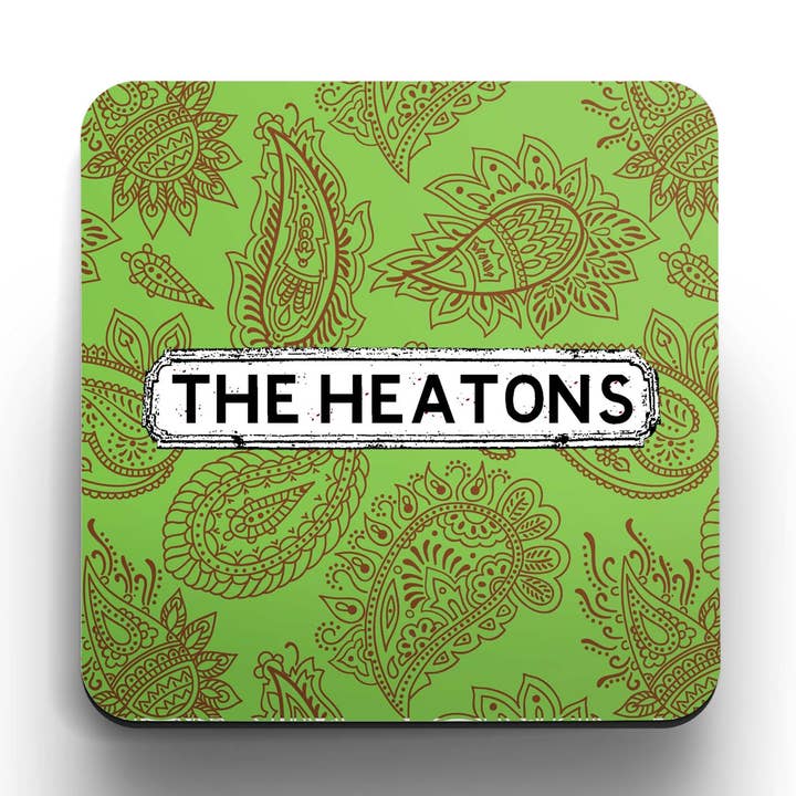 Green Paisley Coasters (set of 4) for wholesale by tinned snail