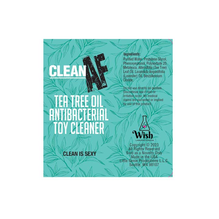 Little Genie Productions - Wholesale Seksspeeltje - Clean AF Tea Tree Speelgoedreiniger, 59 ml1