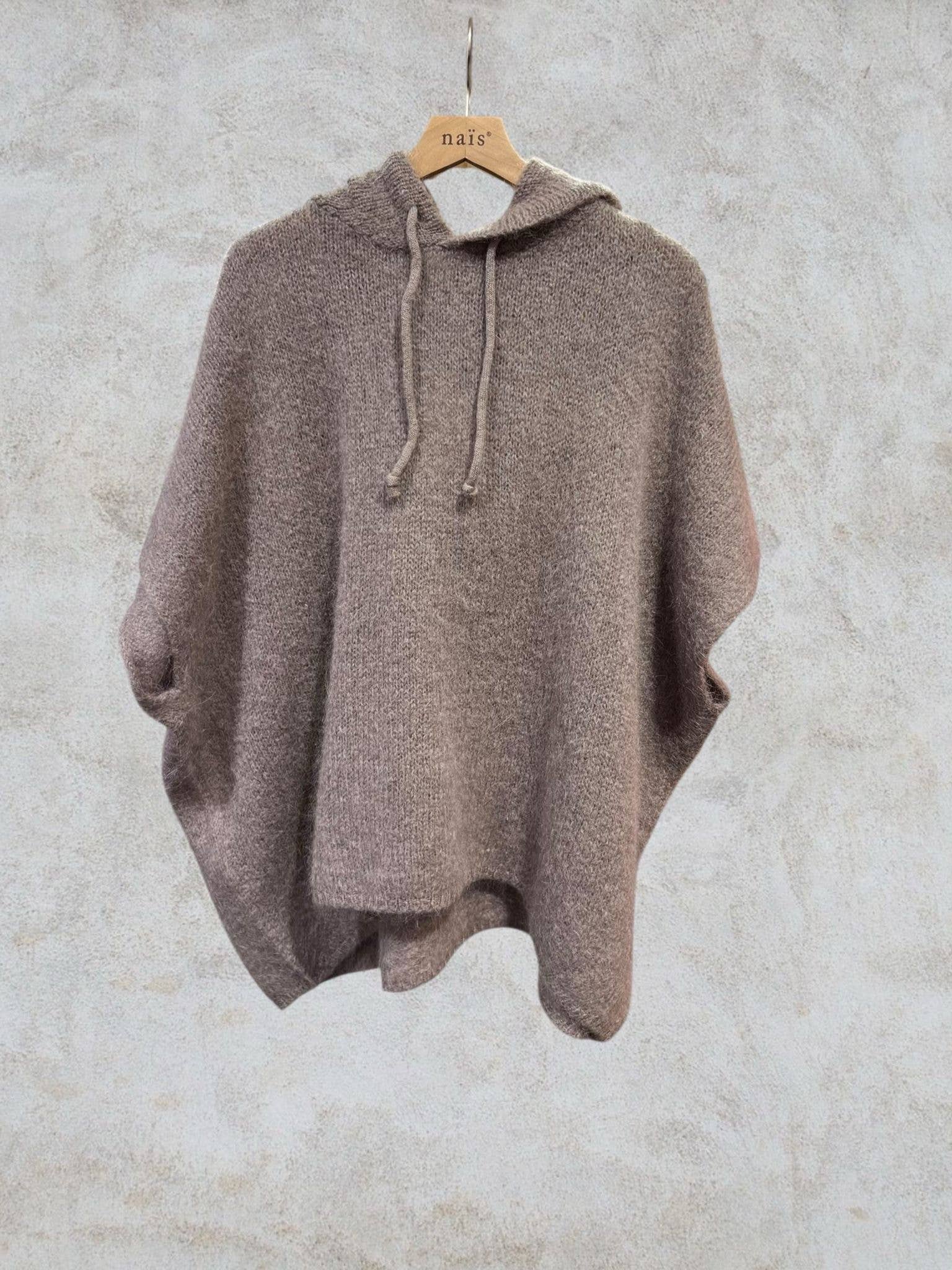 NAÏS PARIS - Wholesale Poncho - Women's - Mohair and wool hooded poncho sweater11