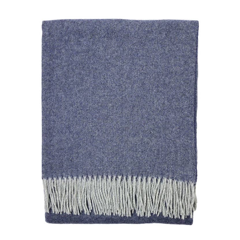 MELANGE blue pure wool blanket for wholesale on Faire1