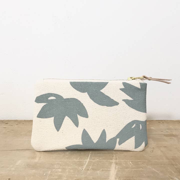 Skifer Lotus kort tegnebog lynlås taske for engroshandel hos Erin Flett