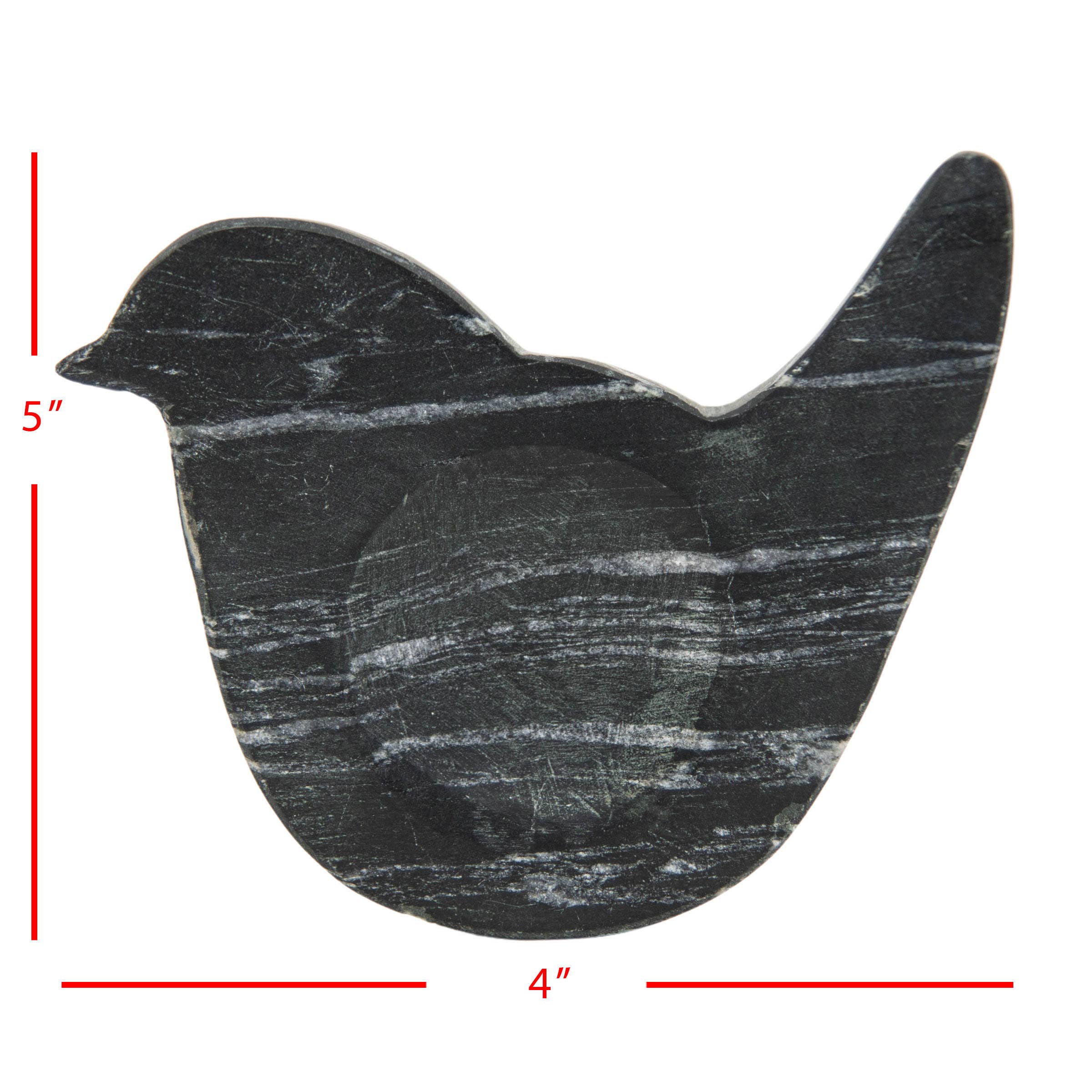Foreside Home & Garden - Wholesale Spoon Rest - Black Marble Bird Shaped Spoon Rest4