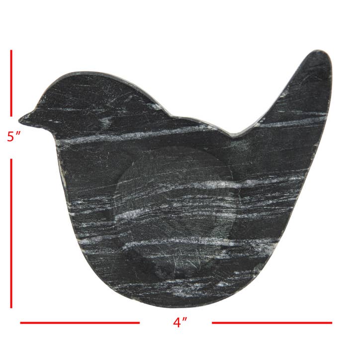 Foreside Home & Garden - Wholesale Spoon Rest - Black Marble Bird Shaped Spoon Rest4