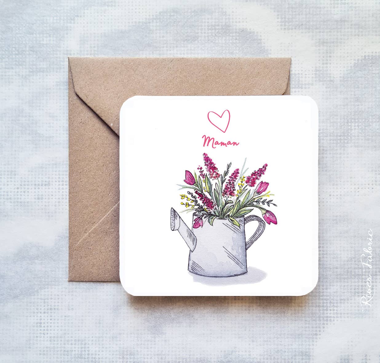 River Fabric – wholesale Kontorsmateriel/Notecard Set – FLORIST-set med 60 kort 10 x 10 cm utan kuvert - 5x12 modeller9