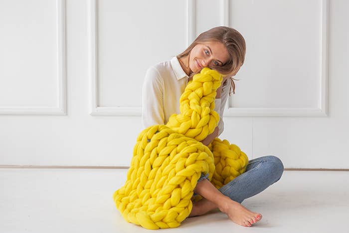 woolexperts – wholesale Throw blanket – Chunky knit blanket 100% merino wool arm knit30x50"-80x130cm4