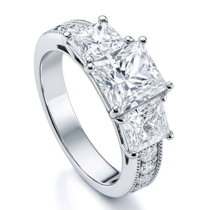 BERRICLE förlovningsring i sterlingsilver med 3 stenar och CZ. för wholesale av BERRICLE