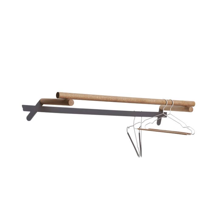 Floating Coat Rail - Natural Oak for wholesale by Roar Studio