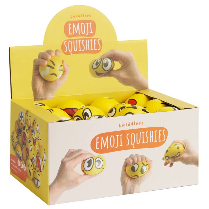 The Twiddlers - Wholesale Squishy Toy - Kids & Baby - 24 Emoji Squeeze Balls, 6cm, Sensory Toy, Party Bag Filler7