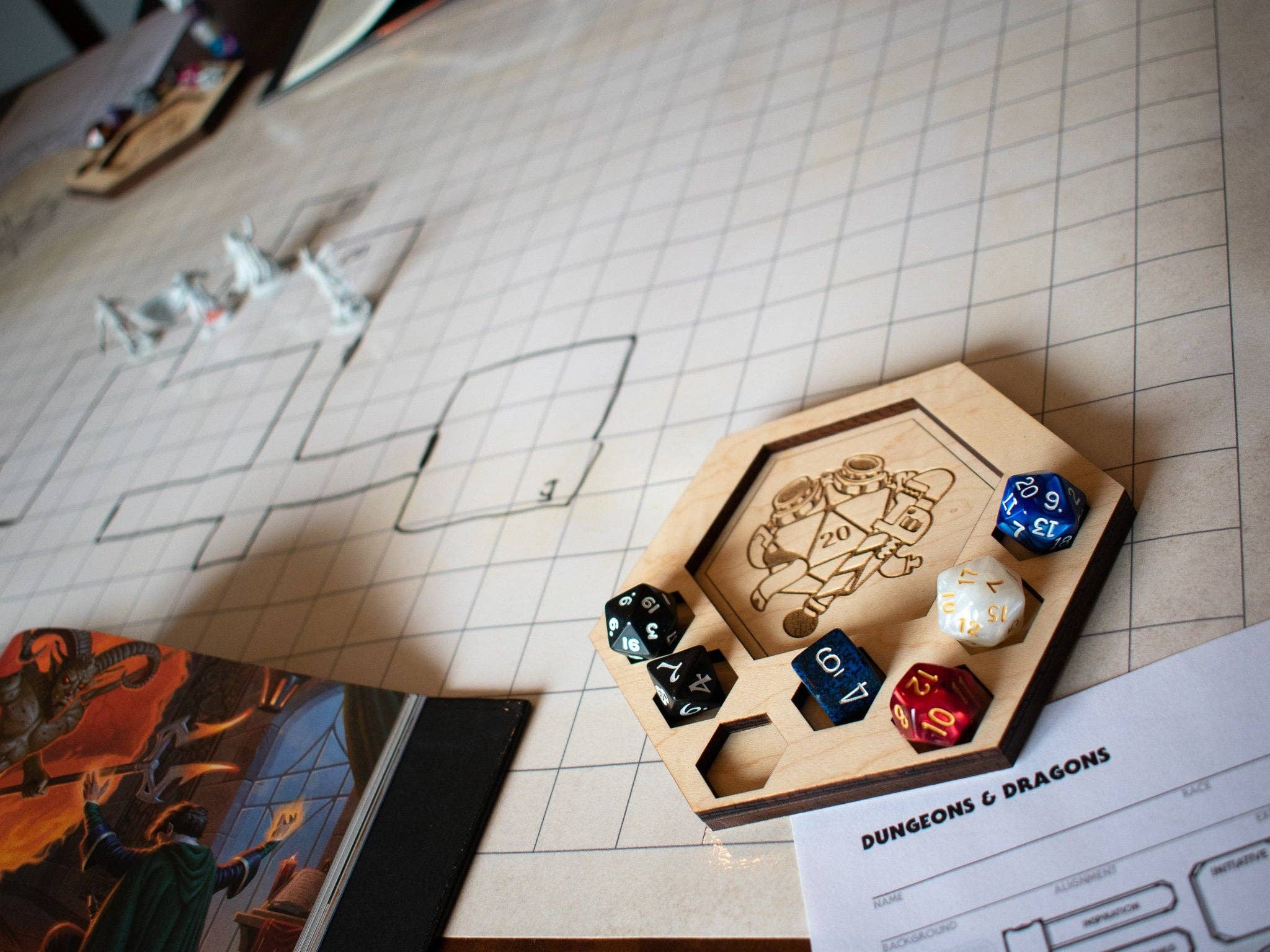 Freckled Lion Workshop - Wholesale Dice - D&D Dice Tray Coasters, 23 Choices (14 Classes + Others)7