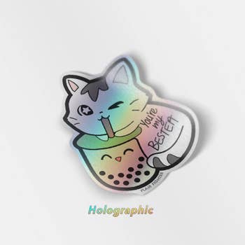 Cat (Cup) Noodles Waterproof Vinyl Sticker - Flair Fighter